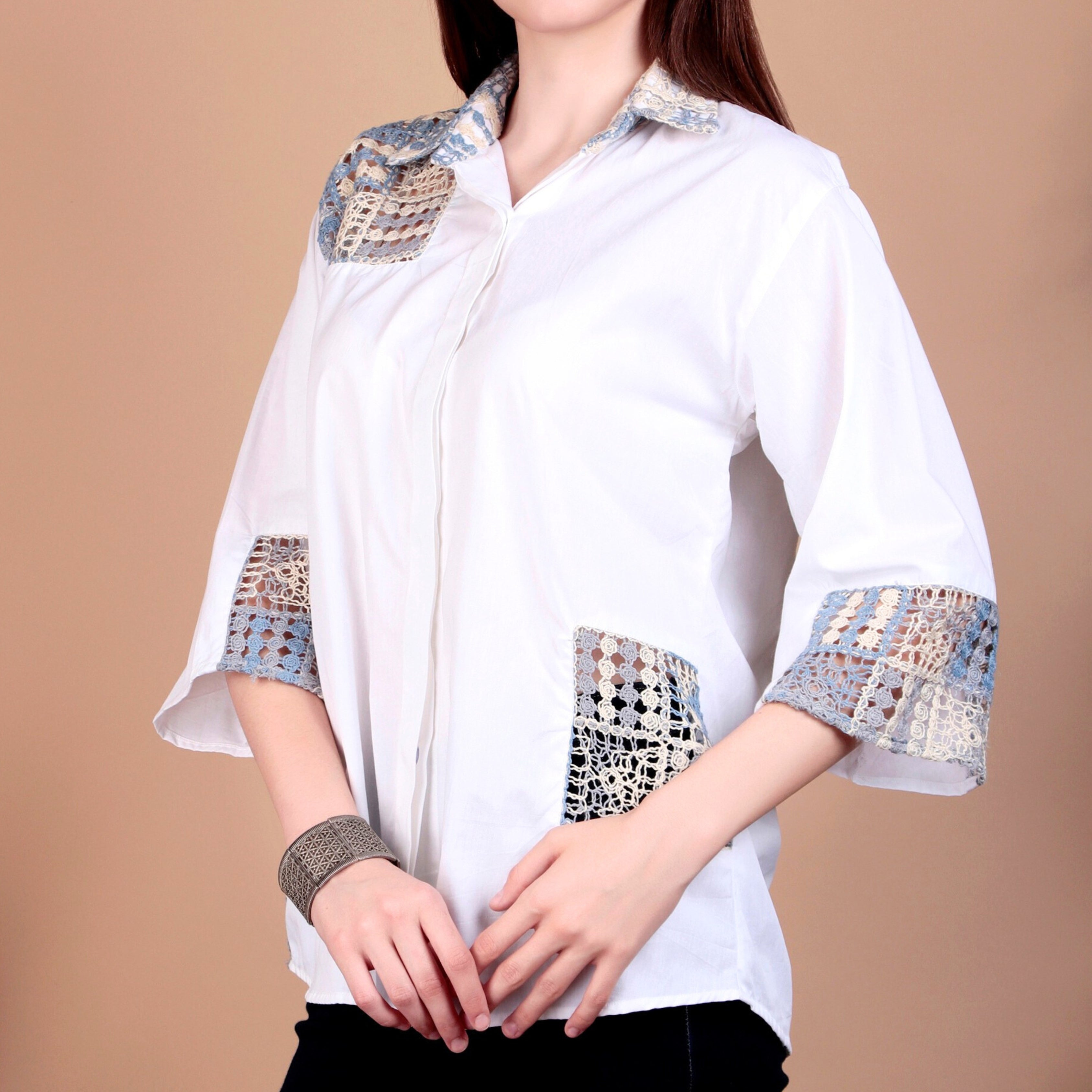 COTTON SHIRTS WITH CROCHET