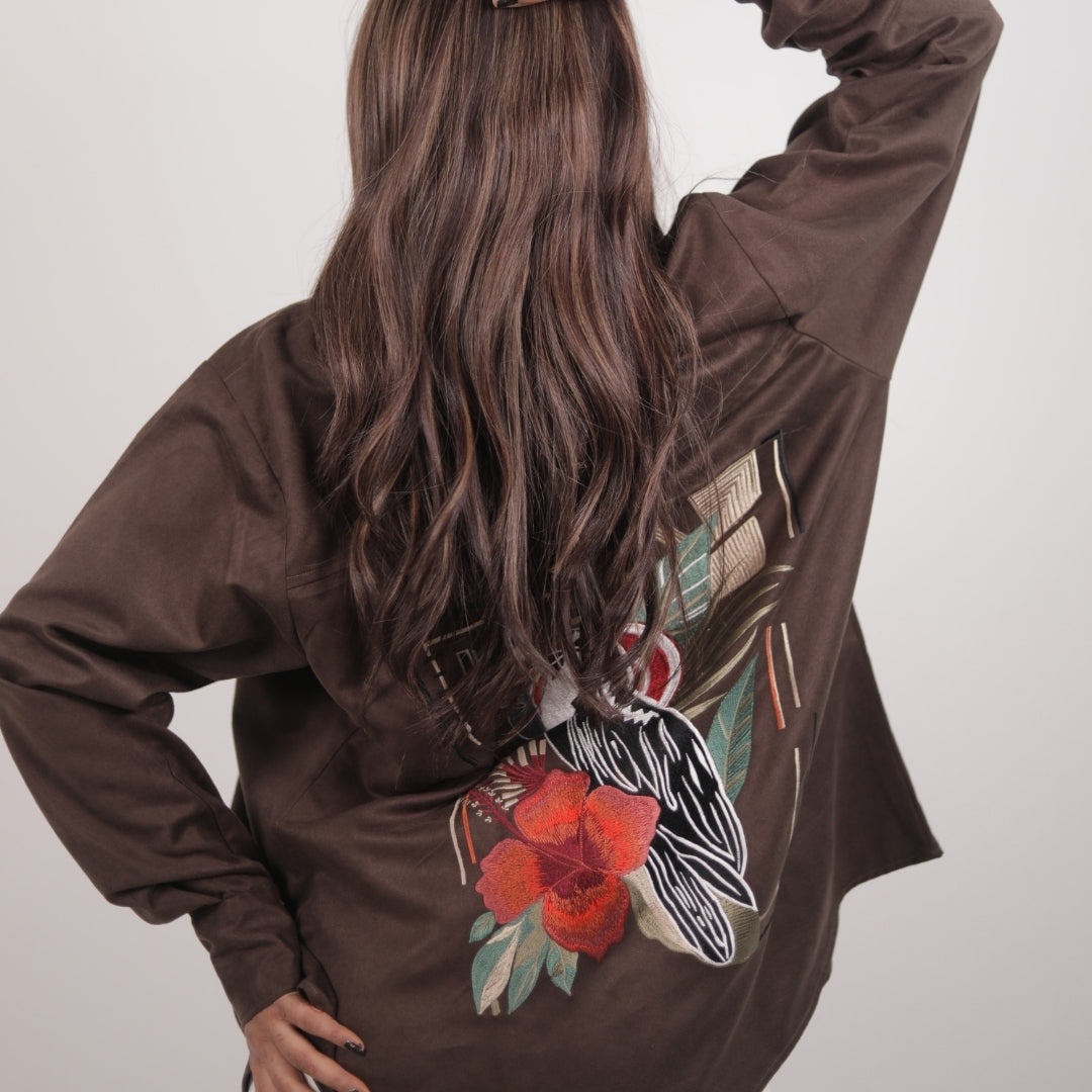 MOCHA RELAXED OVERSHIRT
