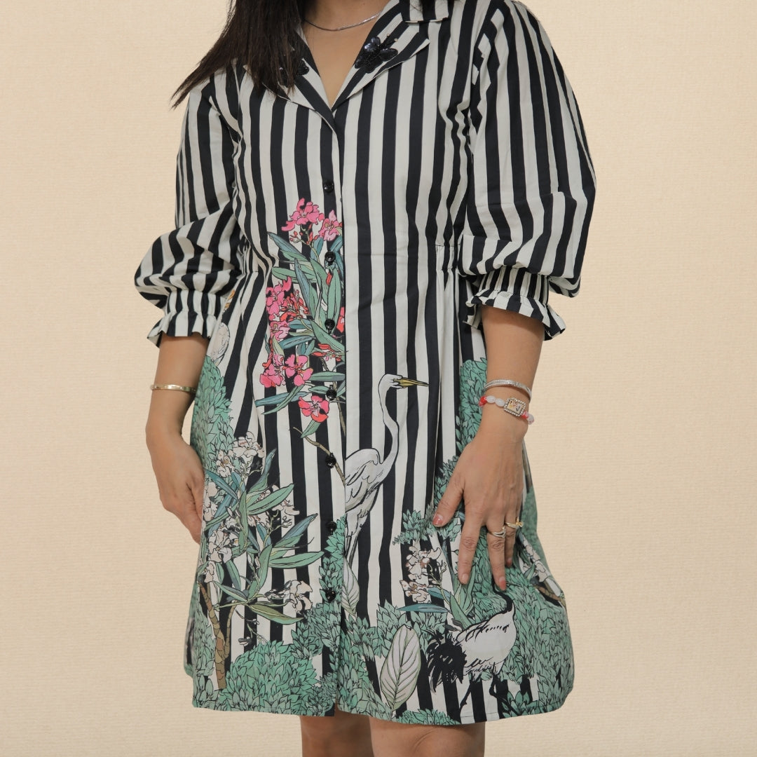 EDEN STRIPE SHIRT DRESS