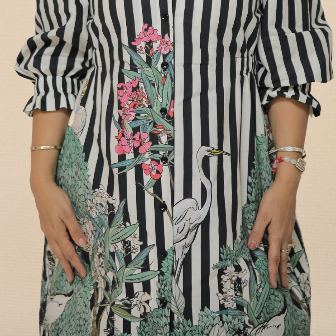 EDEN STRIPE SHIRT DRESS