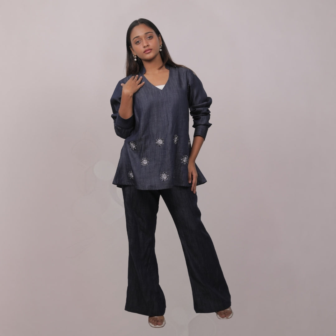 MID NIGHT DENIM CORD SET