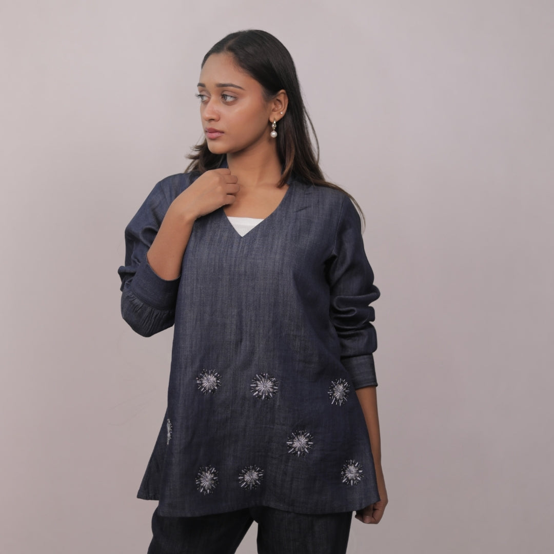 MID NIGHT DENIM CORD SET