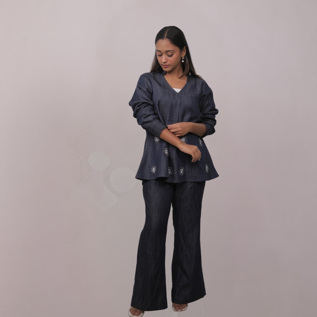 MID NIGHT DENIM CORD SET