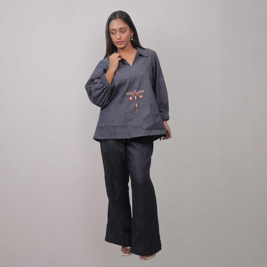 URBAN INDIGO DENIM CORD SET