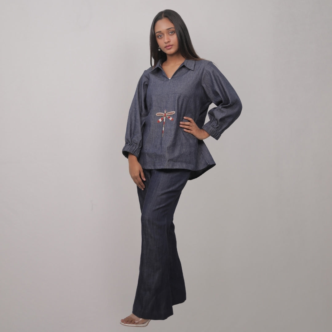 URBAN INDIGO DENIM CORD SET