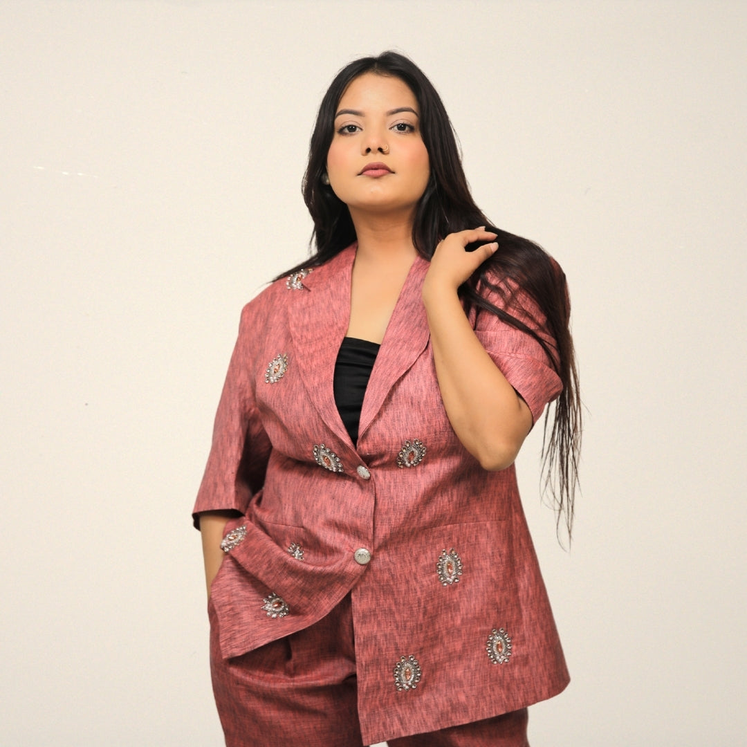 LINEN BLAZER CORDSET