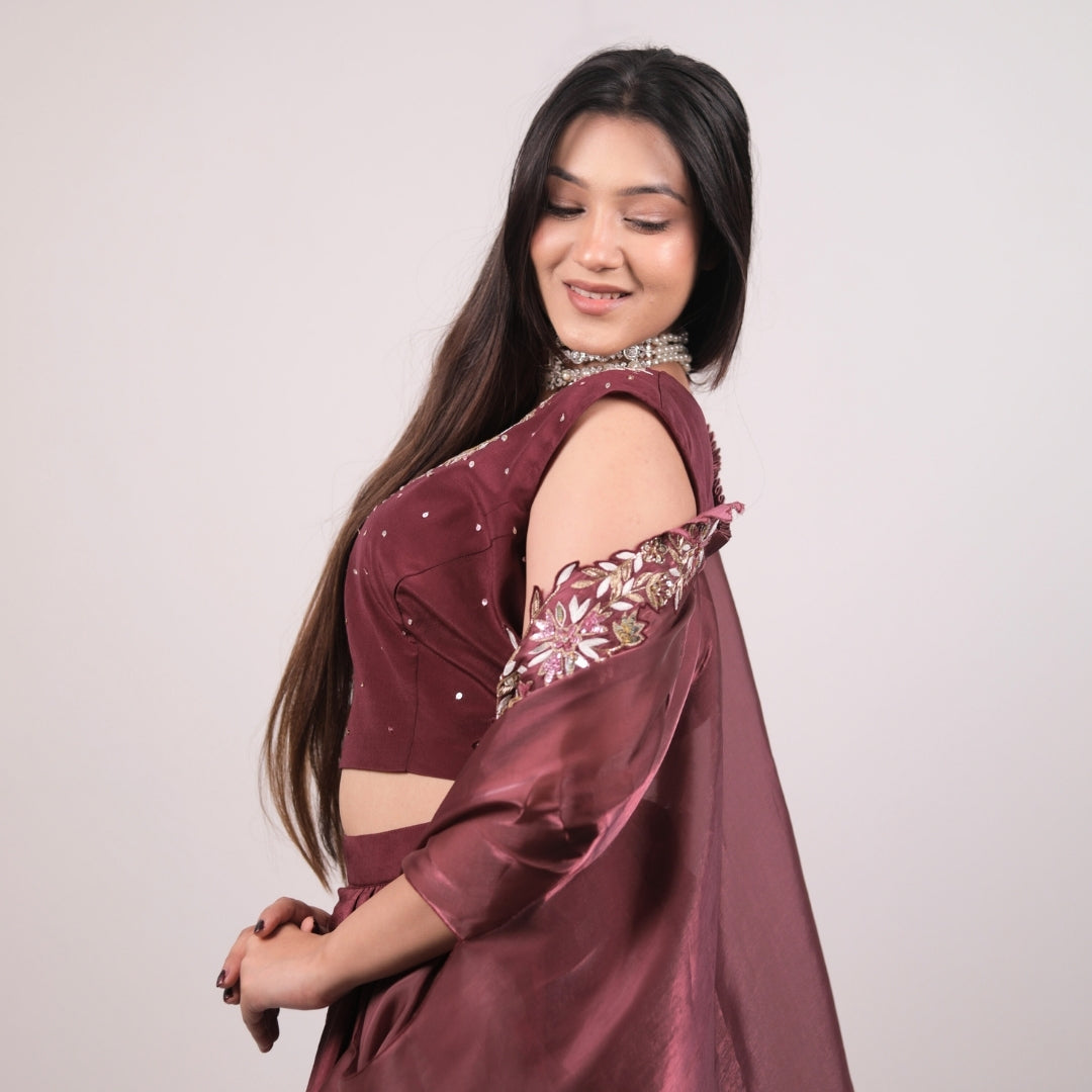 ROYAL MAROON CAPE SET