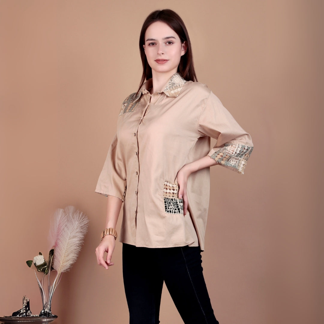 COTTON SHIRTS WITH CROCHET