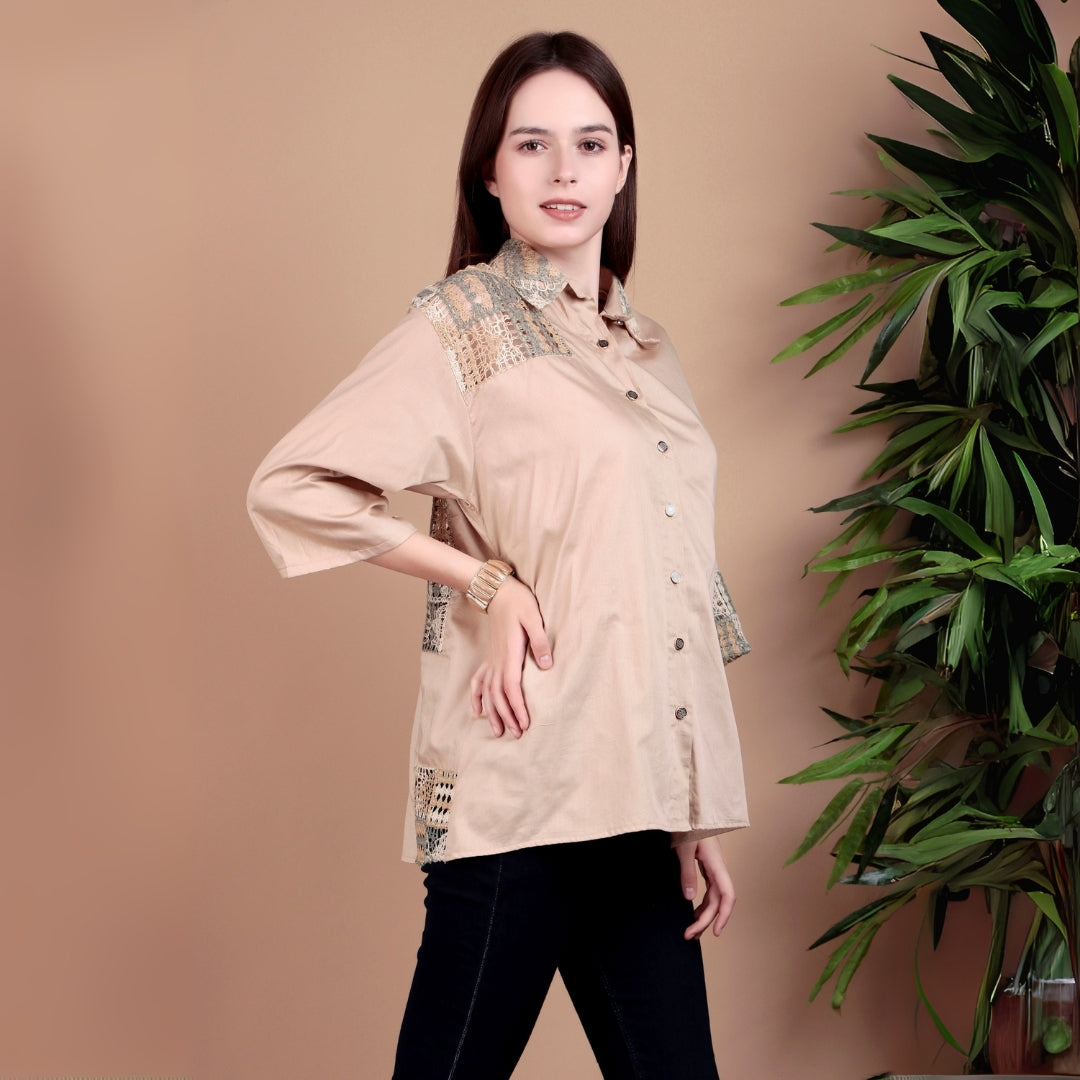 COTTON SHIRTS WITH CROCHET