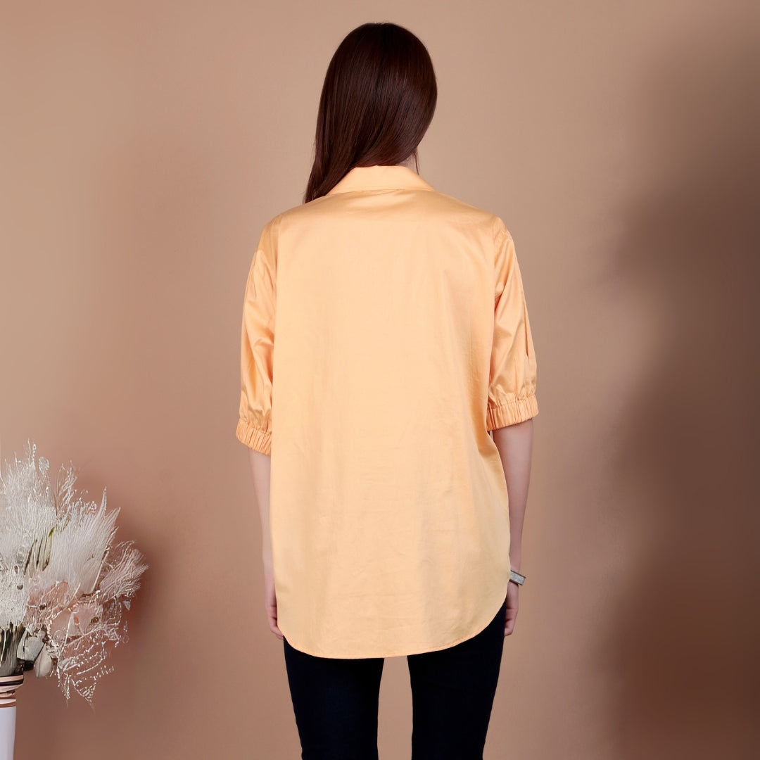 TANGERINE BLOOM SHIRT