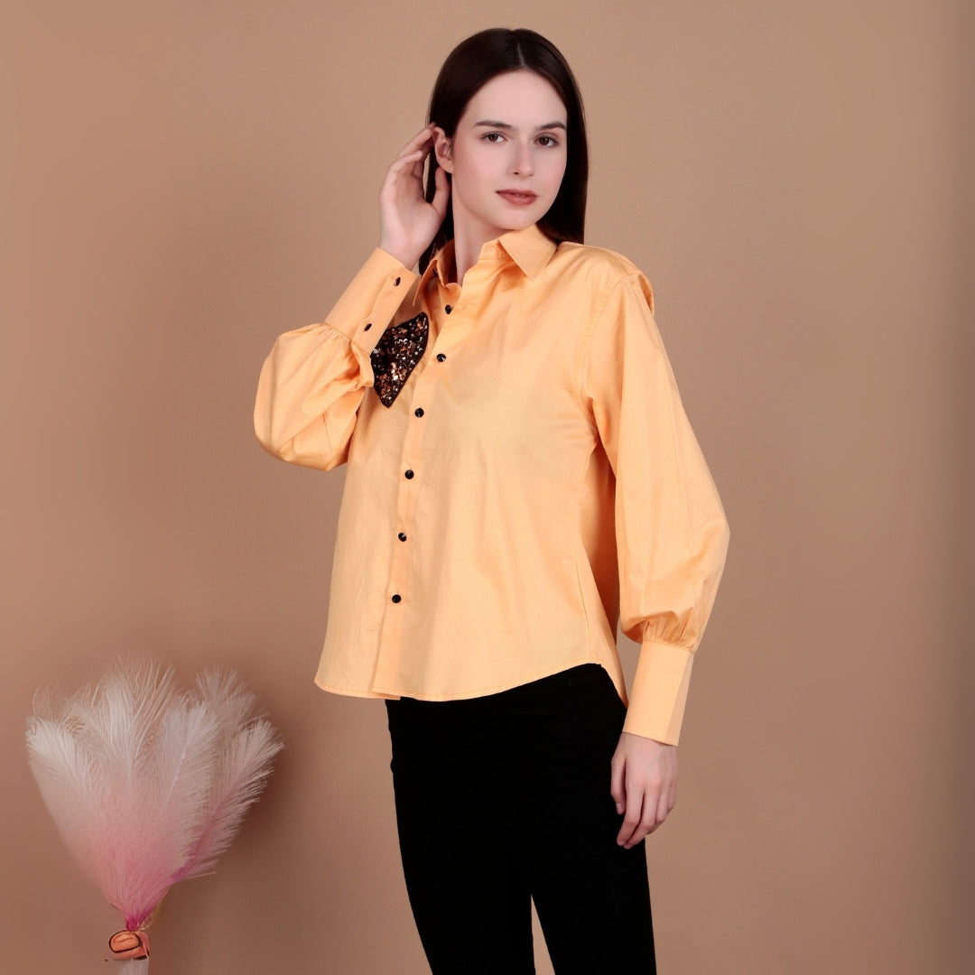 PREMIUM TANGERINE BLOOM SHIRT