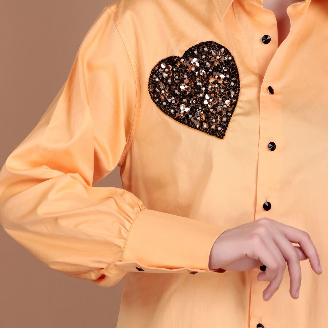 PREMIUM TANGERINE BLOOM SHIRT