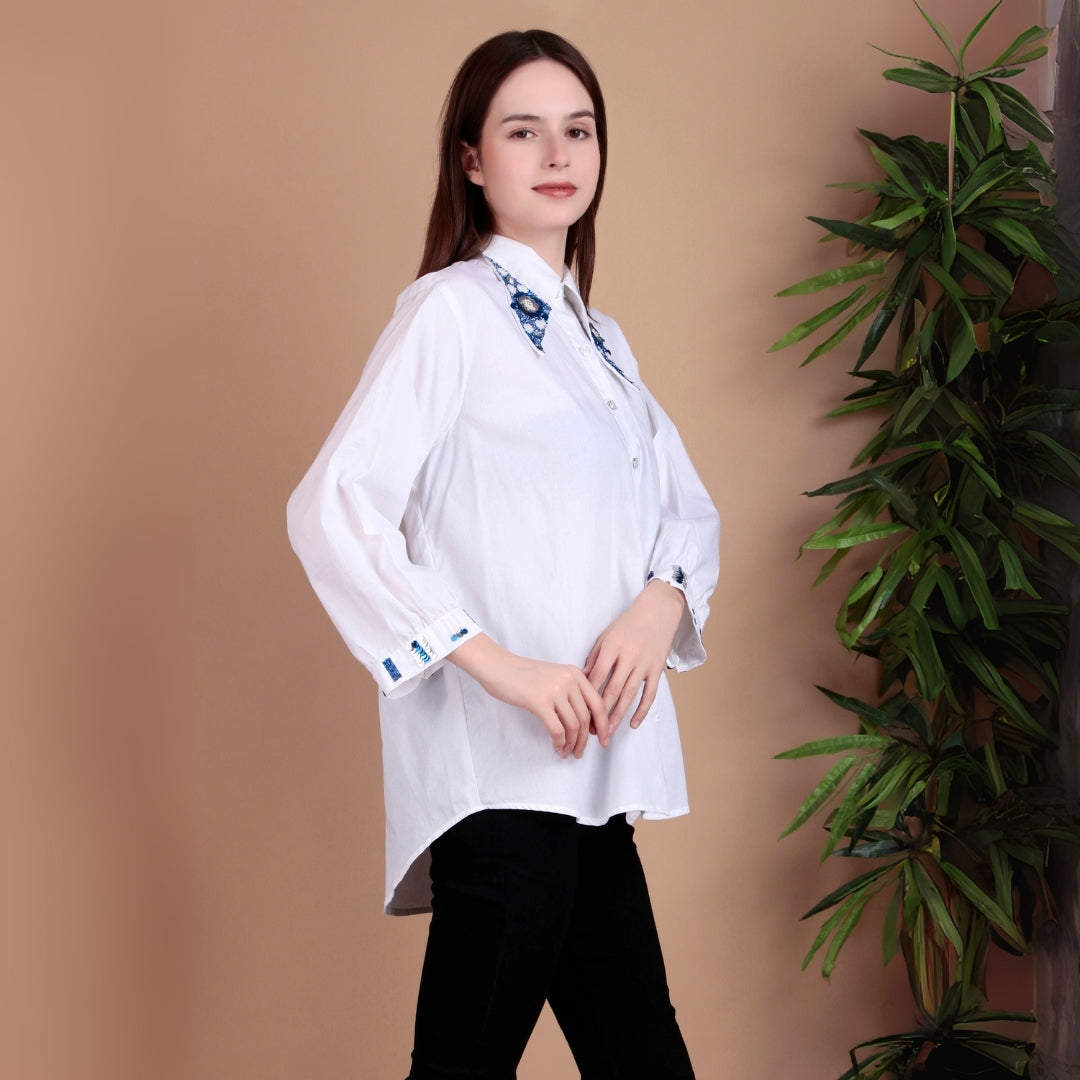 PEARL BLOOM SHIRT (AZURE)