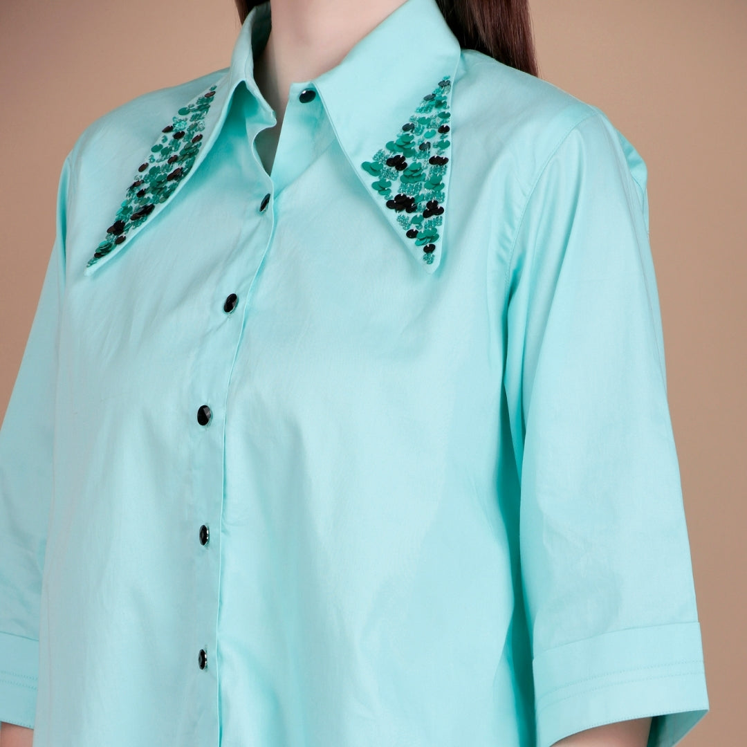 AQUA BLUE SHIRT
