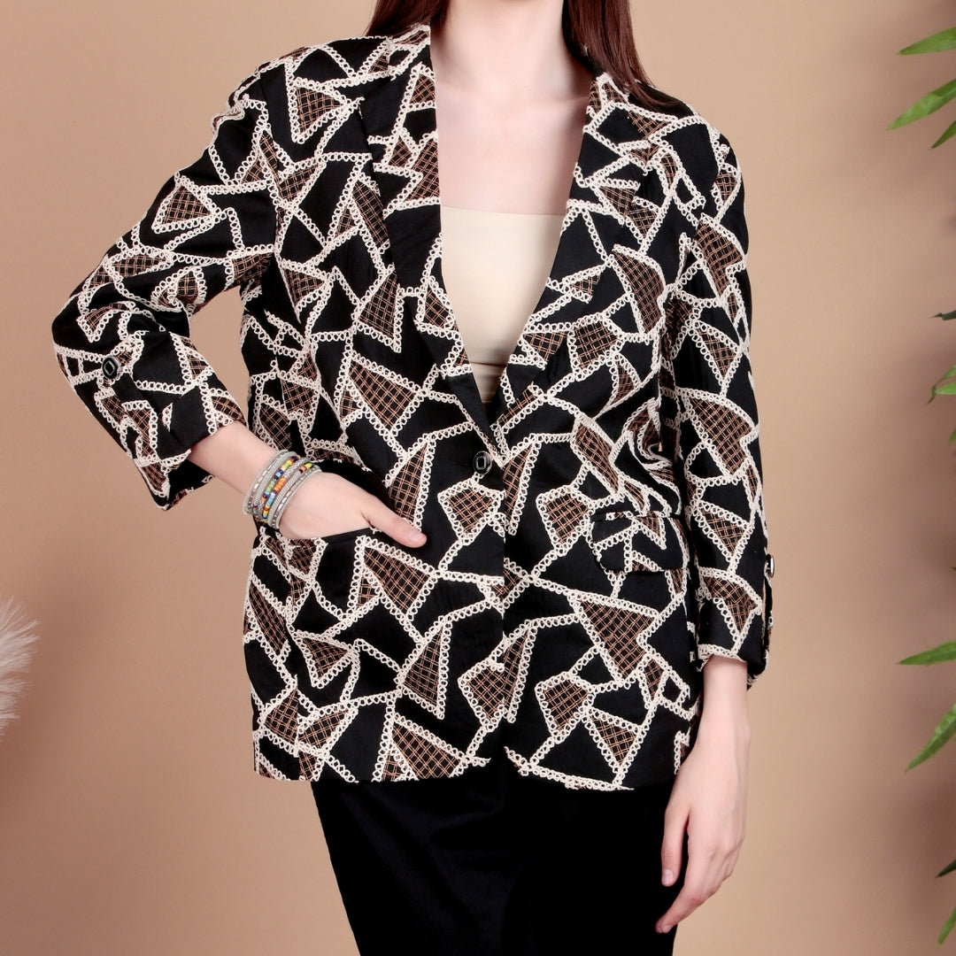 NOIR EDGE COTTON BLAZER