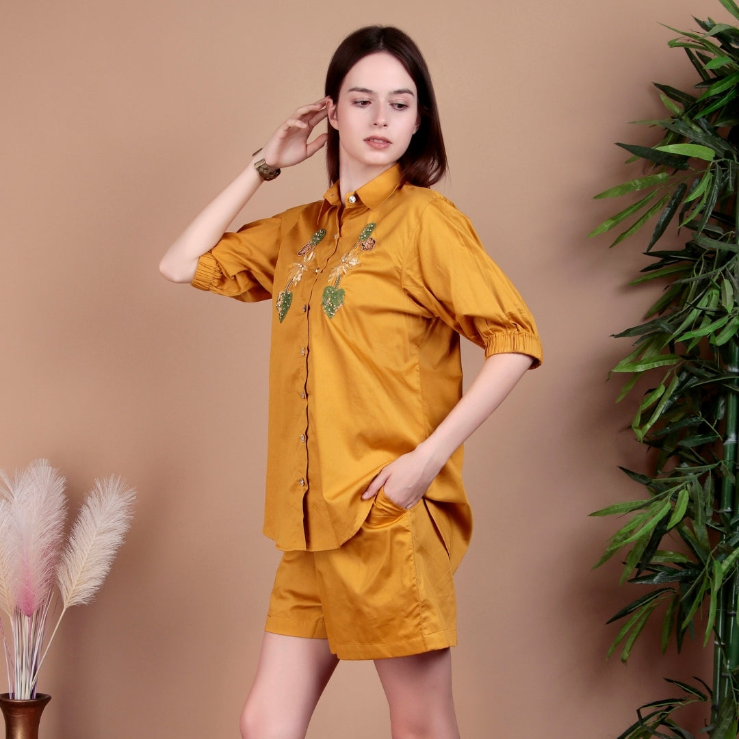 MUSTARD HERITAGE BLOOM (LEAF & FLORAL)