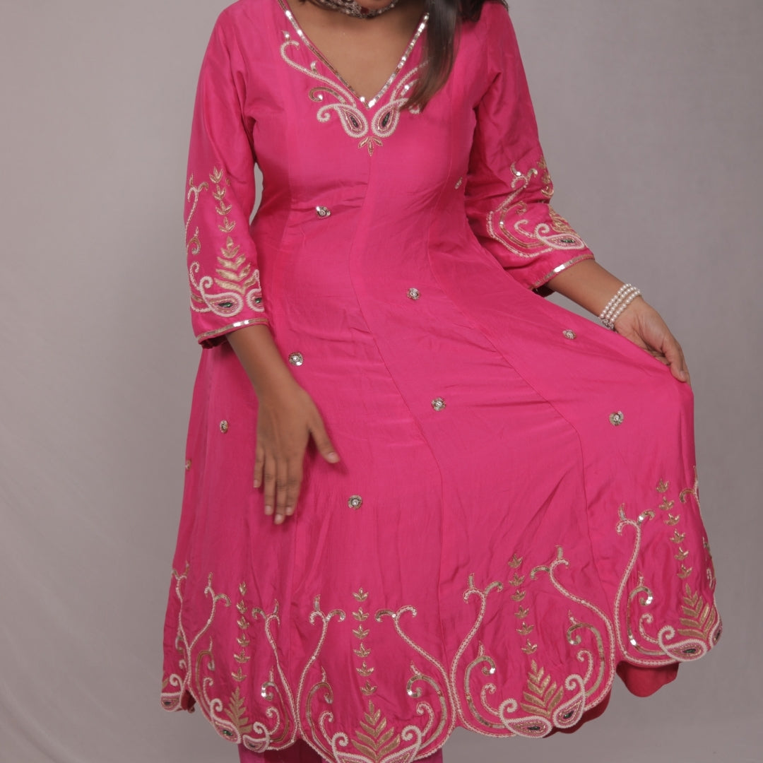 FUCHSIA REGAL ANARKALI SET