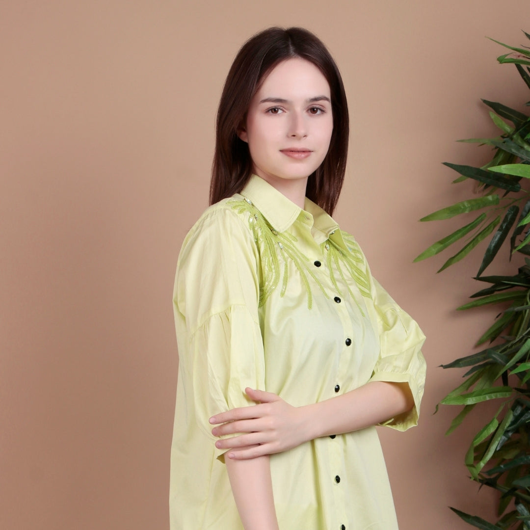 LEMON THREAD BLOOM (GREEN LEAFY)