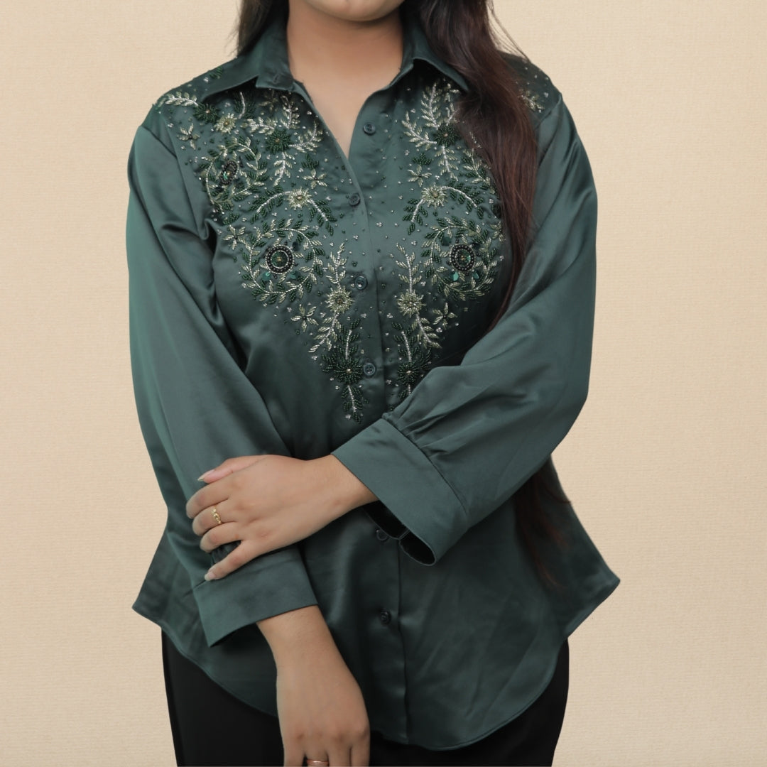 DEEP EMERALD GREEN SHIRT