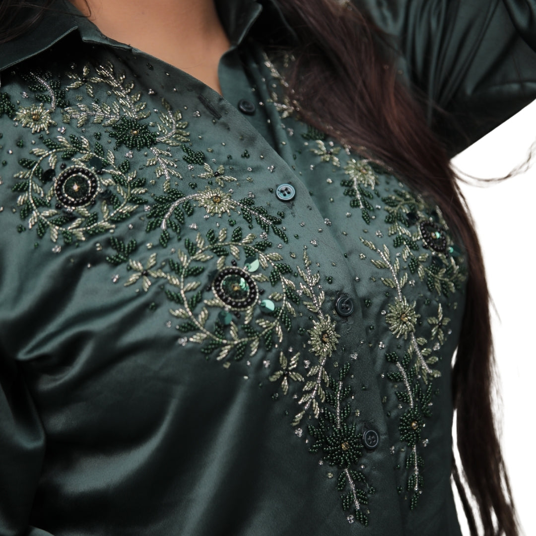 DEEP EMERALD GREEN SHIRT