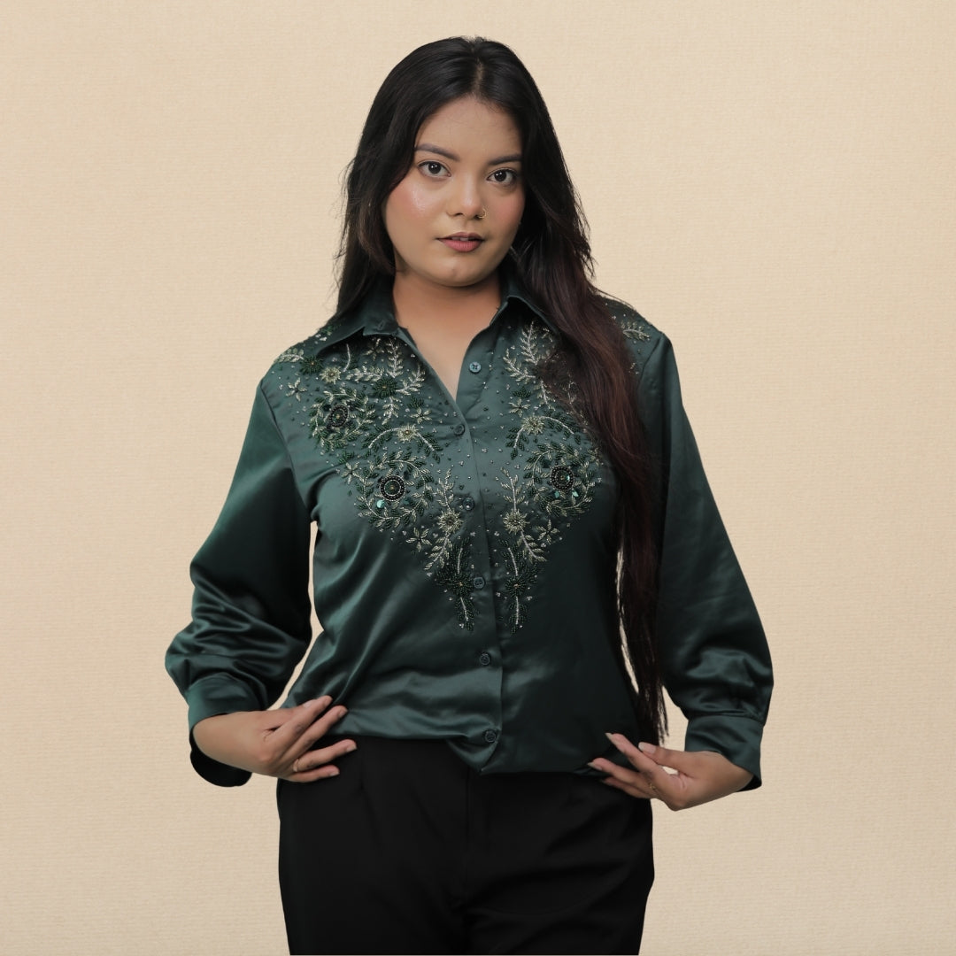 DEEP EMERALD GREEN SHIRT