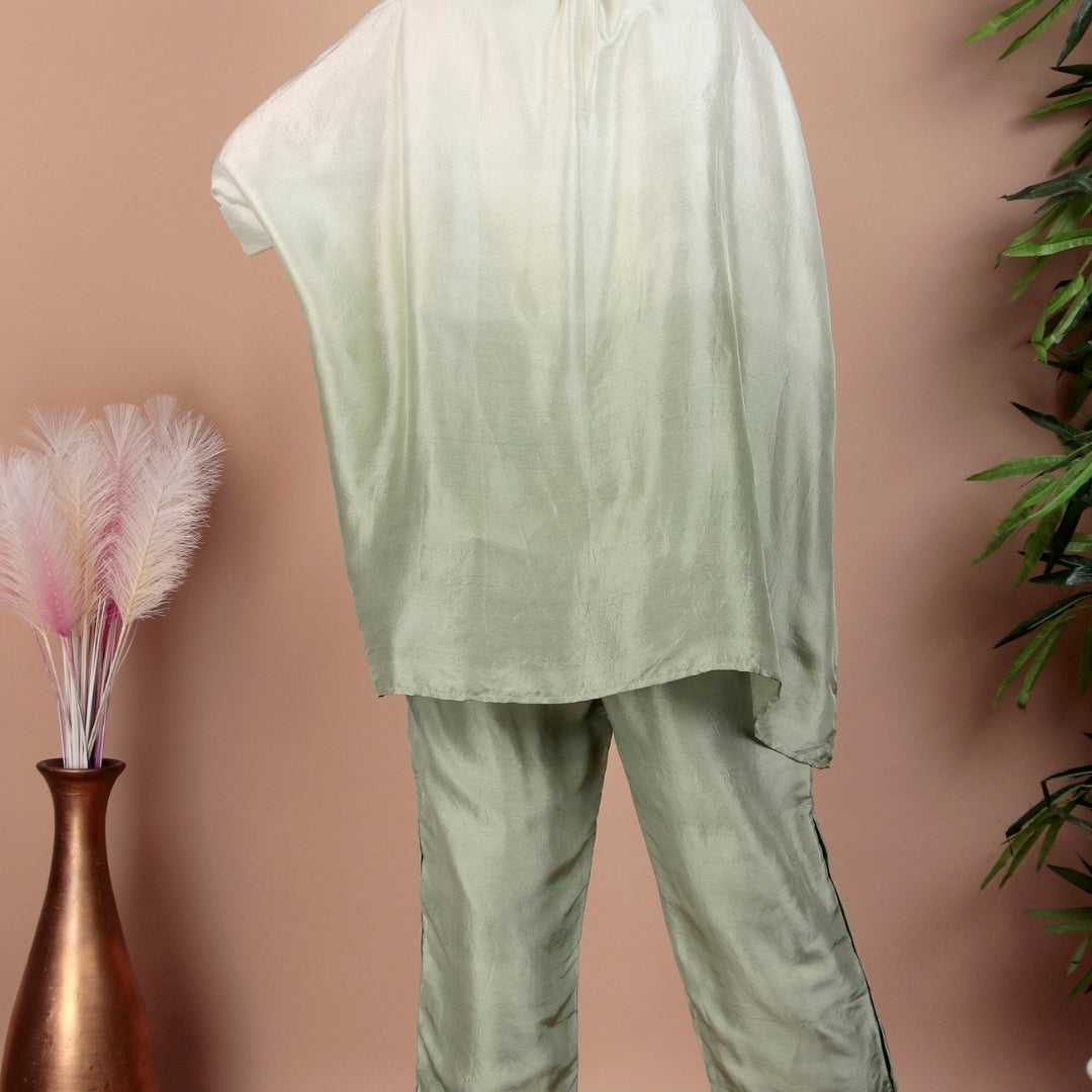 SAGE MEADOW EMBROIDERED CAPE CO-ORD SET